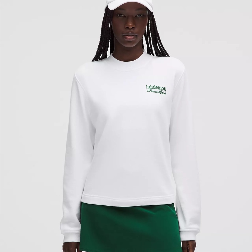 Lululemon Women’s Cotton French Terry Crewneck Tennis Club Size Small